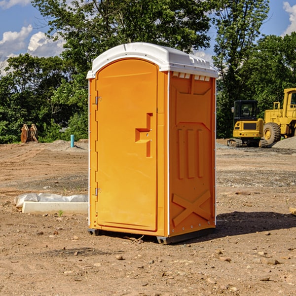 how often are the porta potties cleaned and serviced during a rental period in Pomfret